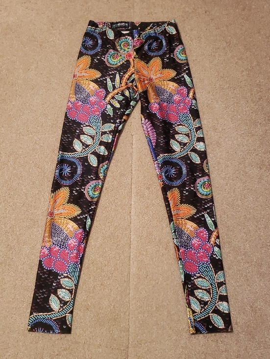 Gearbunch Pants - GearBunch Women's Faux Paillette Flower Leggings